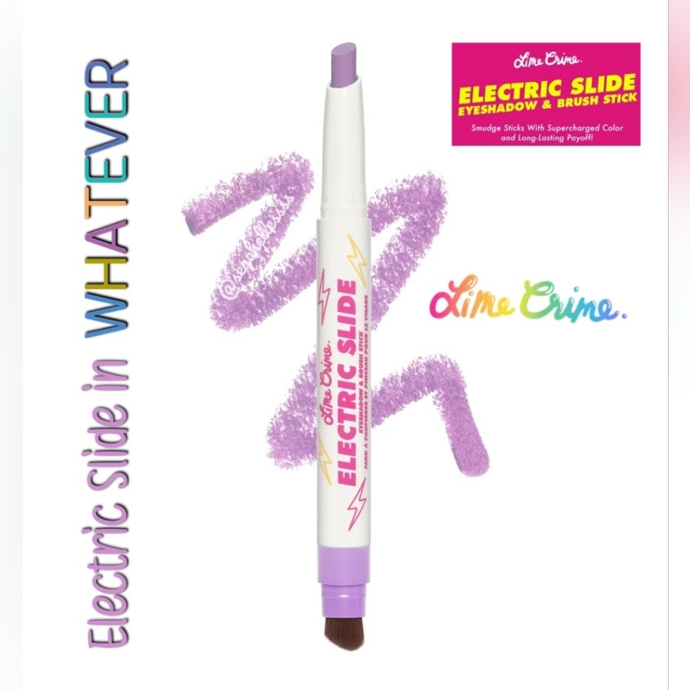 Lime Crime Electric Slide Eyeshadow & Brush Stick | Whatever | Brand New in Box
